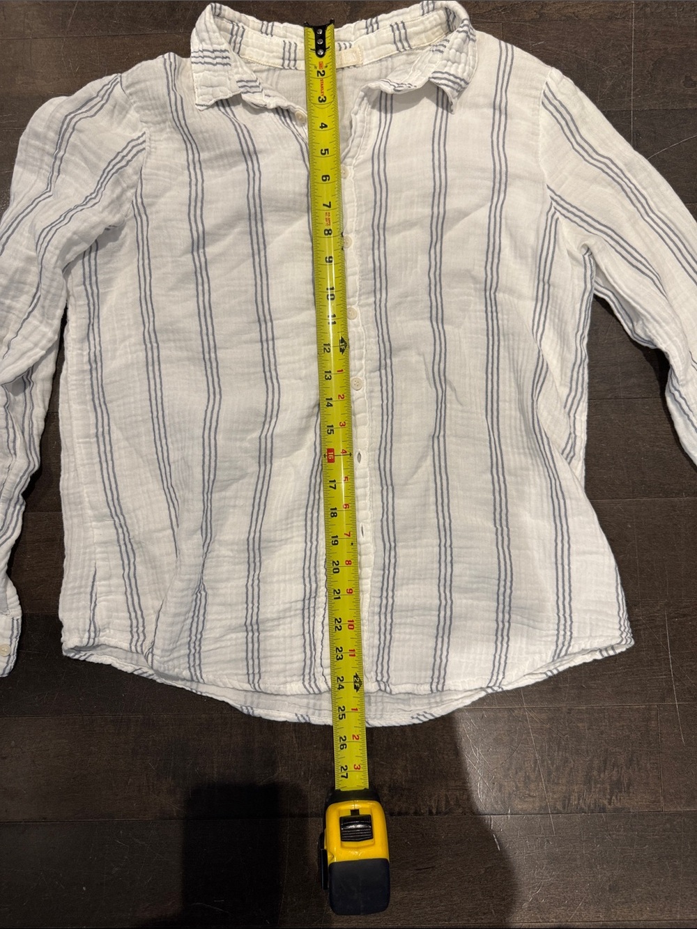 CP Shades White Striped Cotton Button Front Shirt Size S - Picture 10 of 12